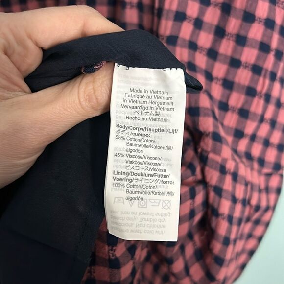 Madewell Short-Sleeve Tiered Mini Dress in Gingham Check - Picture 8 of 10